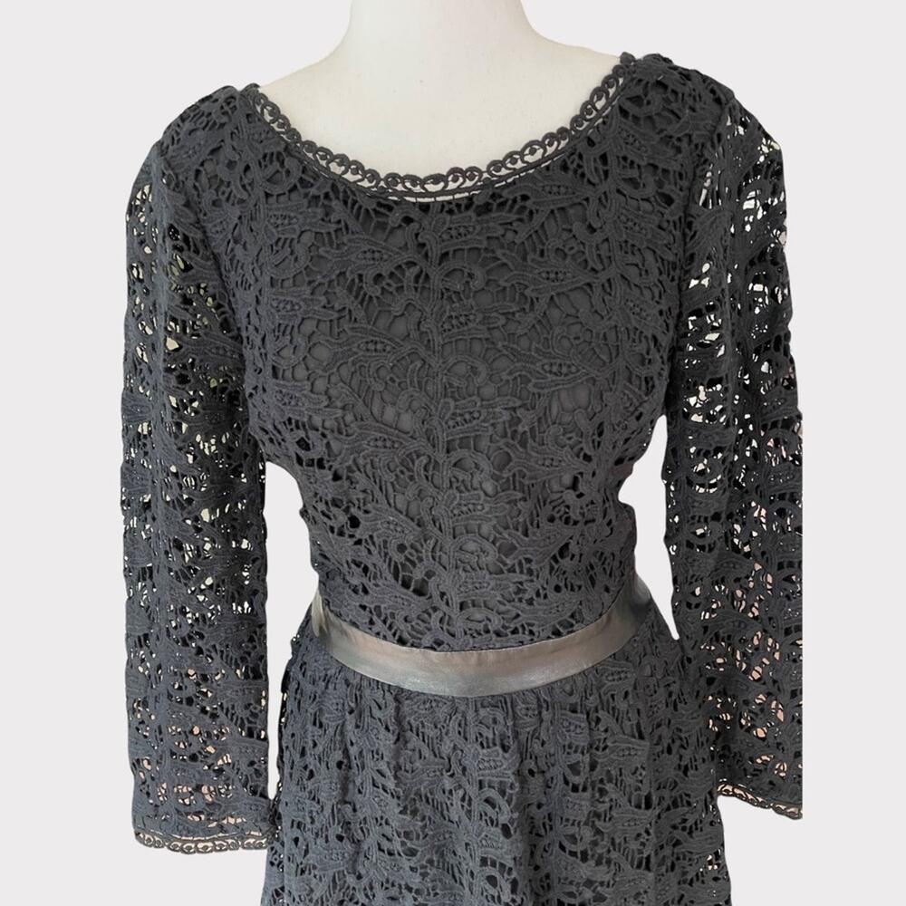 Joie Black Cotton Lace  Fit & Flare Dress S - Picture 3 of 10